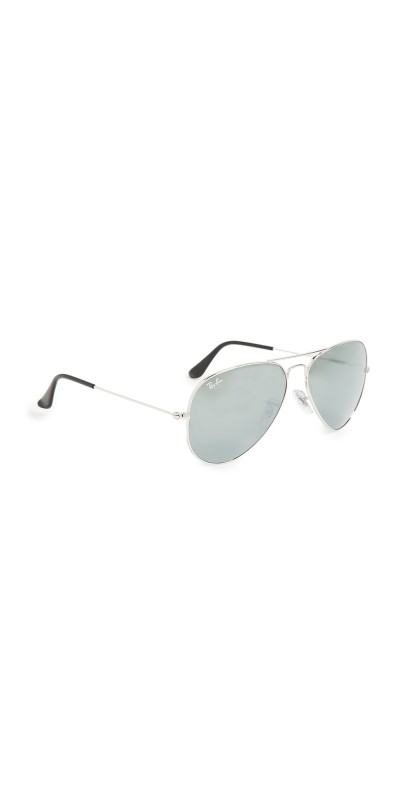 Ray-Ban Mirrored Original Aviator Sunglasses Silver