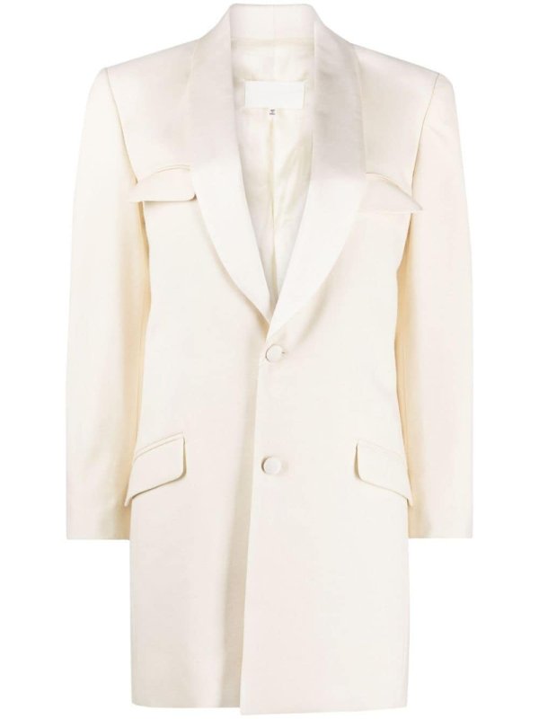 single-breasted wool-silk blazer