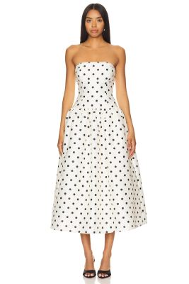 Self Portrait Polka Dot Midi Dress