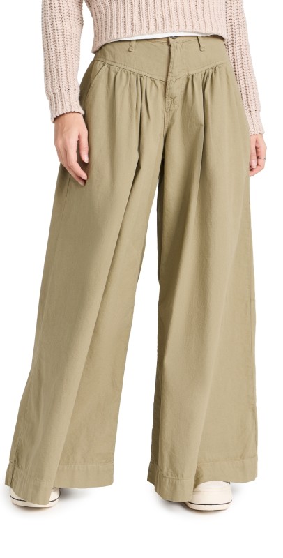 NSF Talise Super Wide Leg Pants Olivine