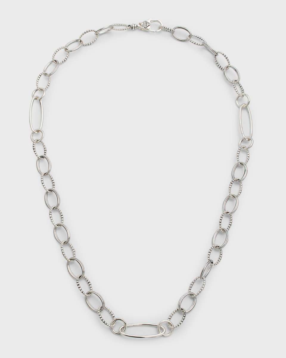 Signature Caviar Mixed Link Necklace