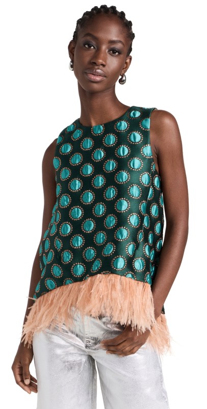La Double J Lacala Top with Feathers JACQUARD WINTERUN