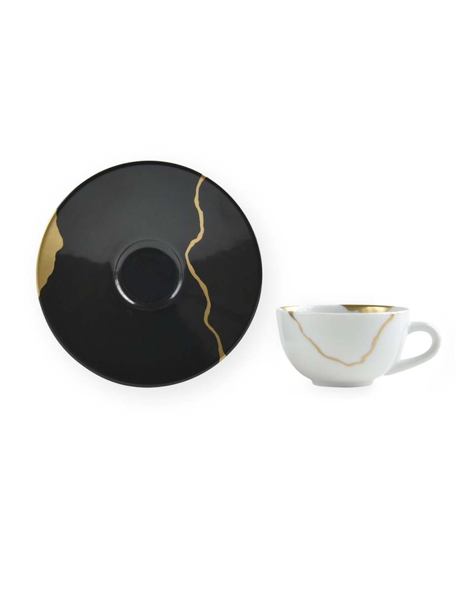 Kintsugi Charbonad Saucer Plate