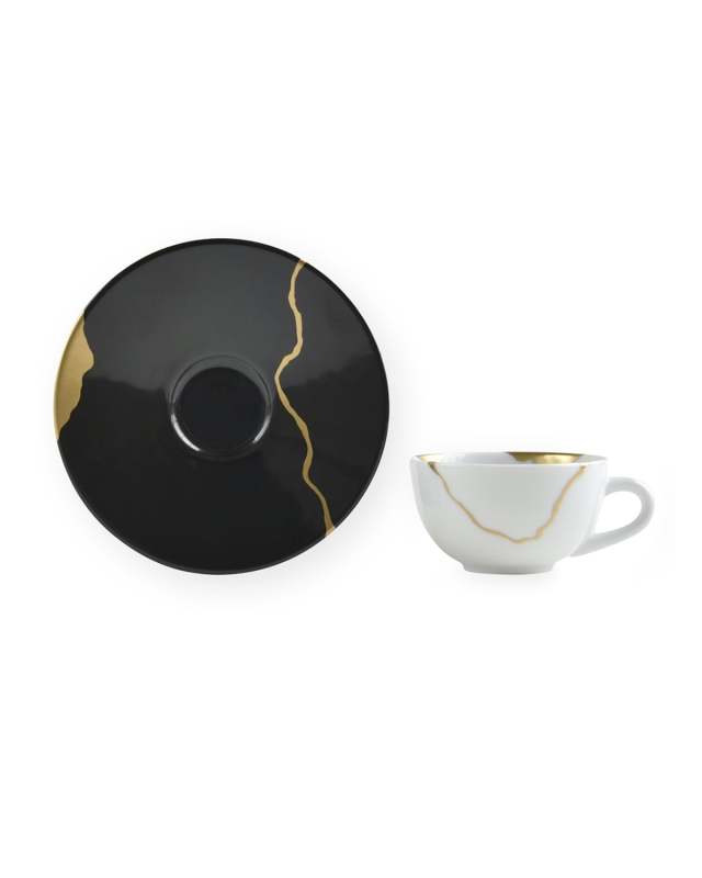 Kintsugi Charbonad Saucer Plate