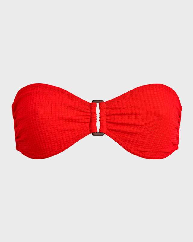 Ribbed Bandeau Bikini Top