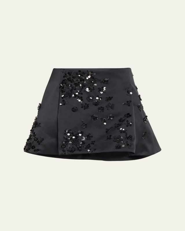 Sequined College Mini Skirt