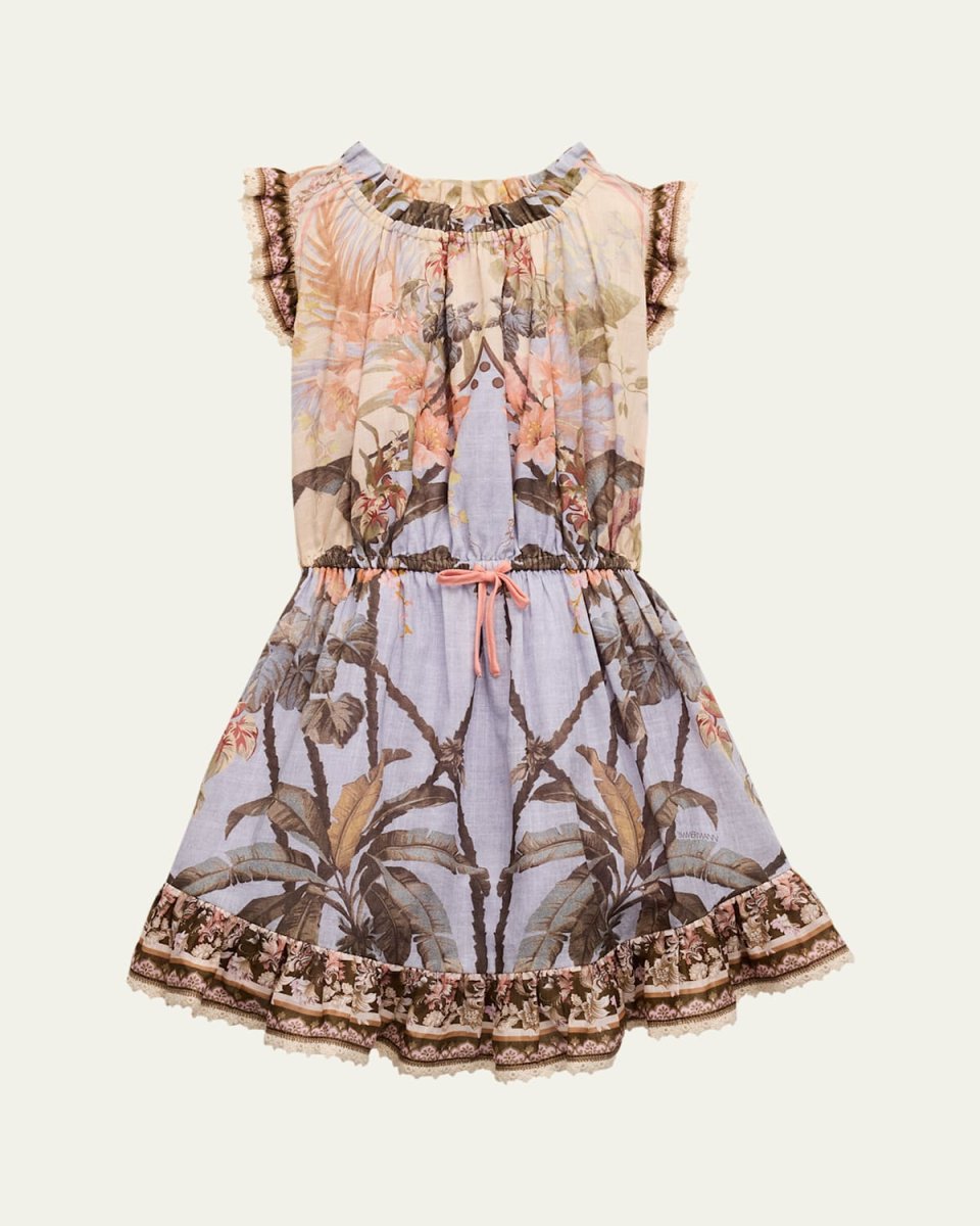Girl's Wylie Floral-Print Dress, Size 1-12