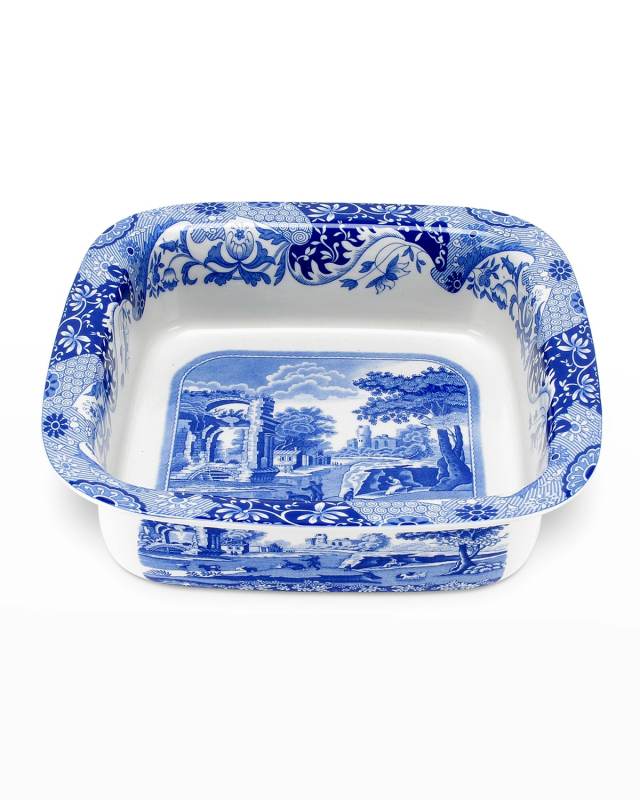 Blue Italian Square Dish