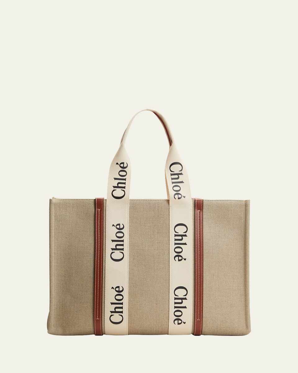 Woody Large Tote Bag in Linen