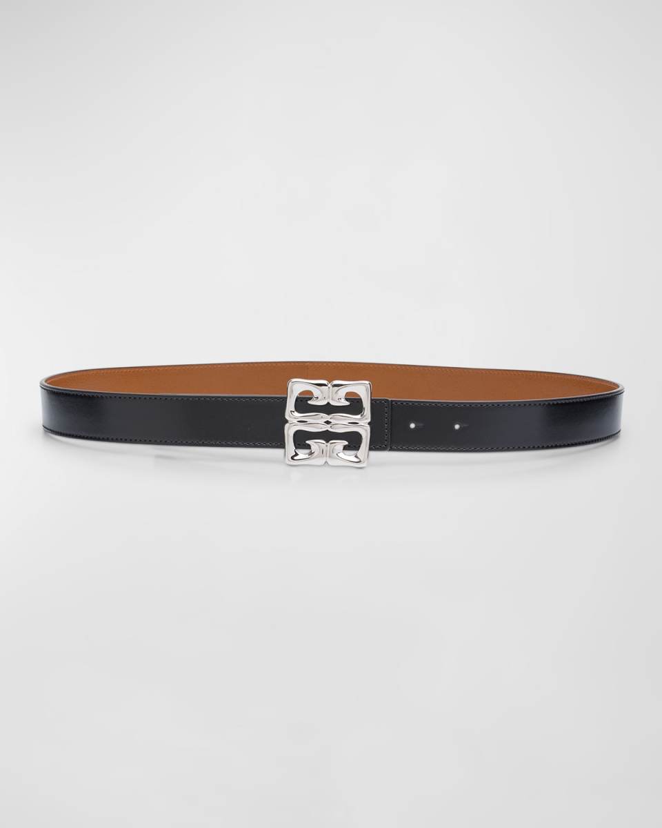 4G Baroque Reversible Smooth Leather Belt