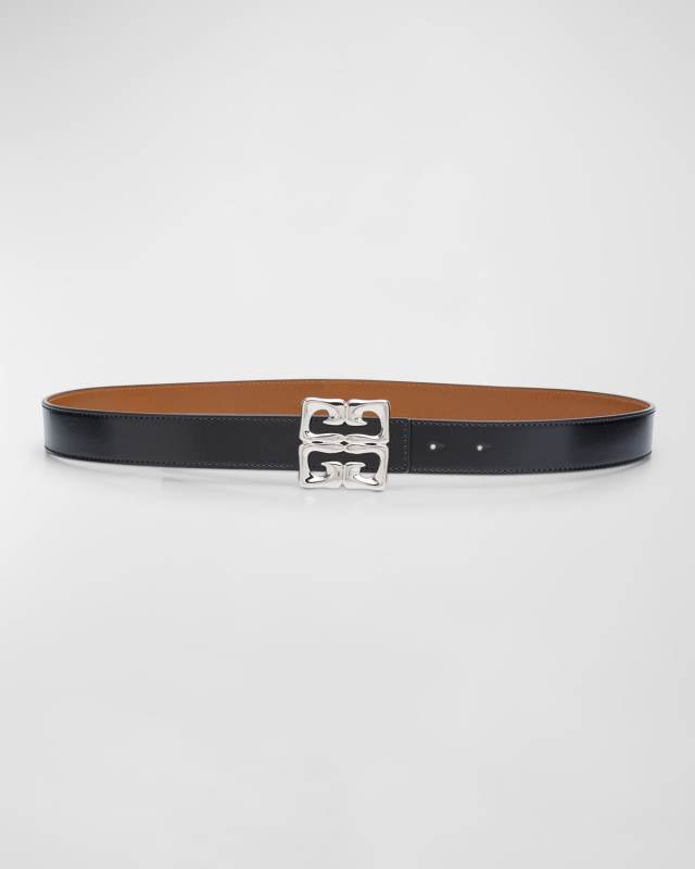4G Baroque Reversible Smooth Leather Belt