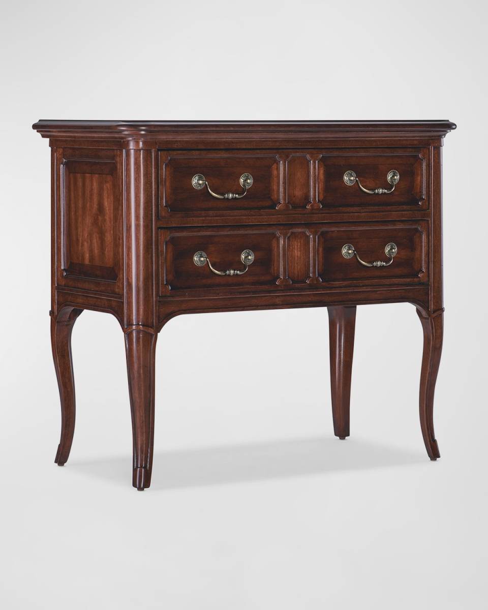 Charleston Walnut 2-Drawer Nightstand