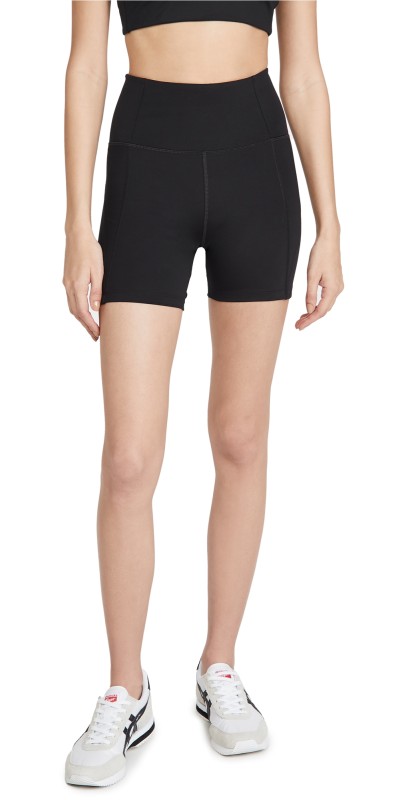 Girlfriend Collective High Rise Run Shorts Black