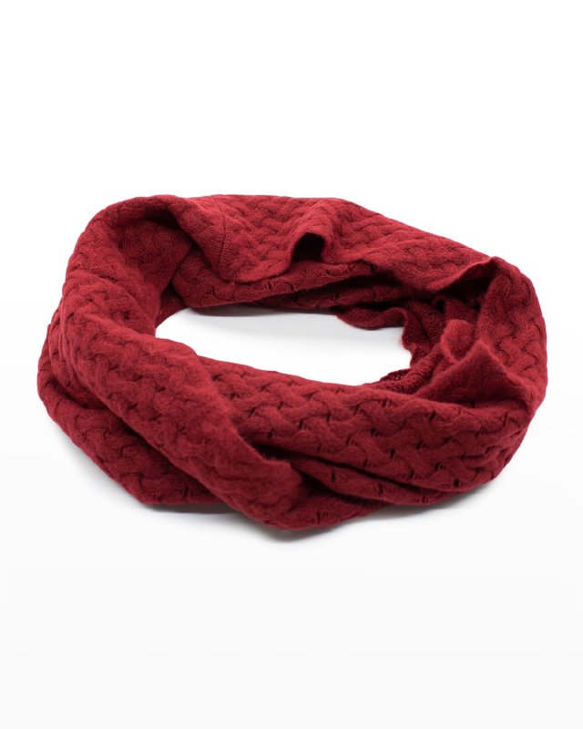 Basketweave Cashmere Infinity Scarf