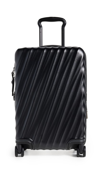 TUMI International Expandable 4 Wheel Carry On Suitcase Black Texture
