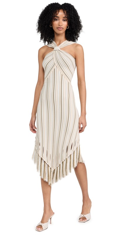 Cult Gaia Alica Knit Dress Beach Combo