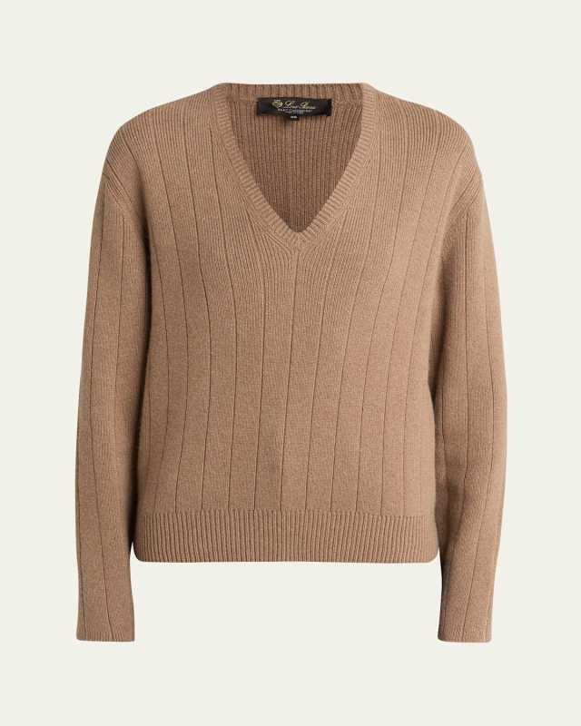 Cervatto V-Neck Baby Cashmere Sweater