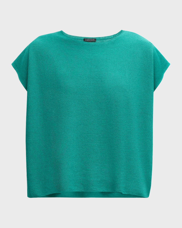 Boxy Short-Sleeve Crewneck Top