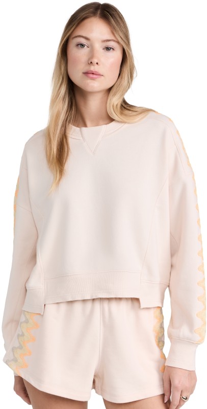 FP Movement Feeling Wavy Intercept Pullover Sweatshirt Beached Clay Combo
