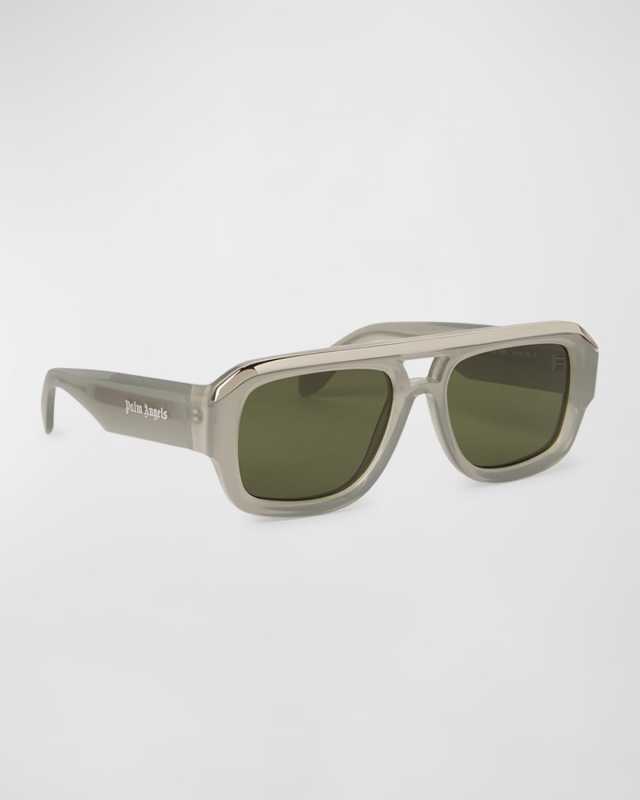 Stockton Grey Acetate Aviator Sunglasses