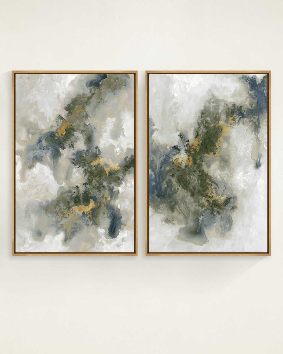 "After Rain" Framed Giclees by Jean Kenna, 25" x 37" - Set of 2