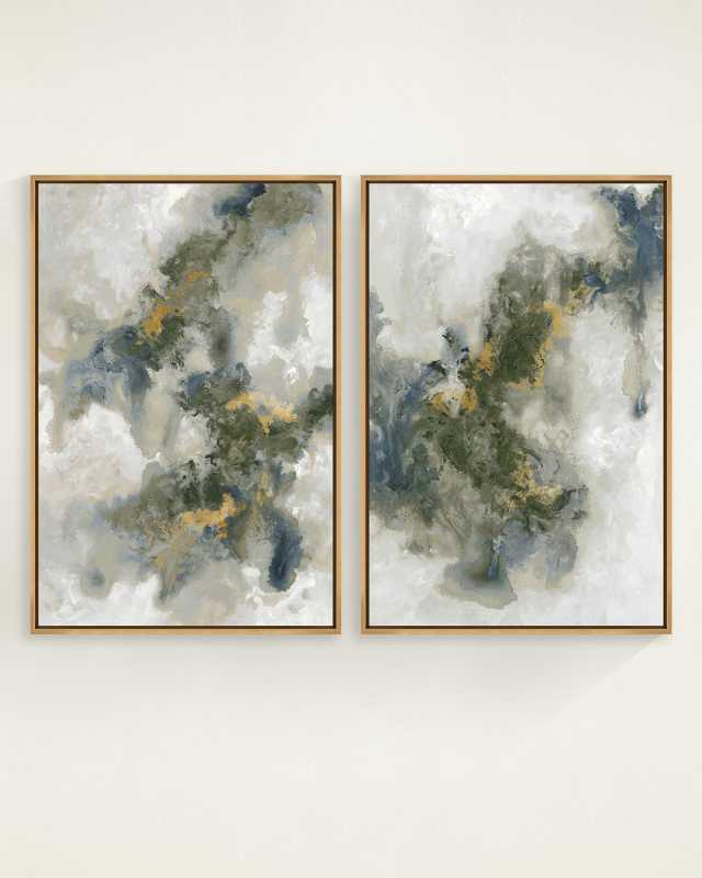 "After Rain" Framed Giclees by Jean Kenna, 25" x 37" - Set of 2