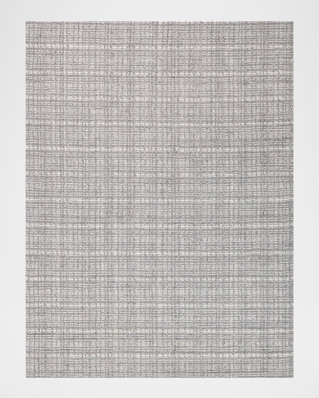 Alpine Hand-Loomed Gray & Ivory Rug, 9' x 12'