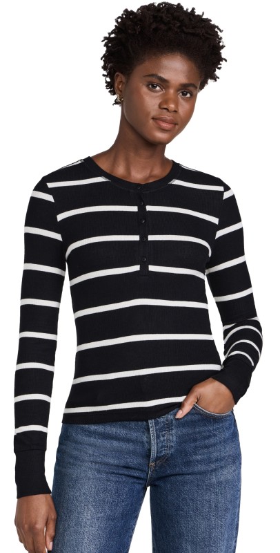 Z Supply Scarlett Henley Black