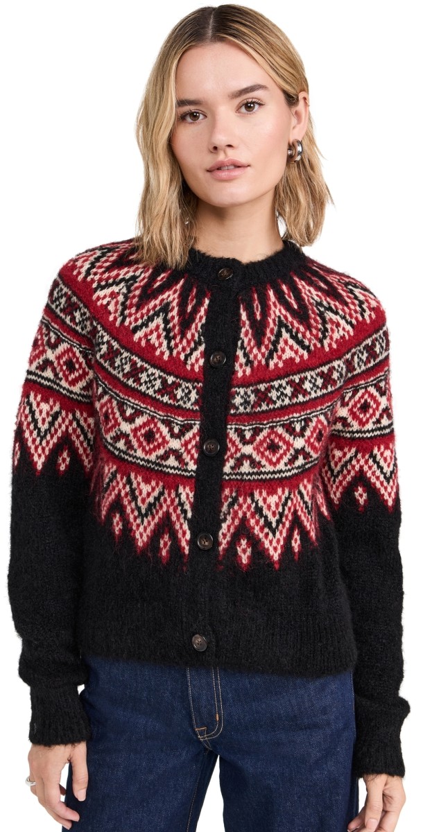 Polo Ralph Lauren Long Sleeve Cardigan Black Multi