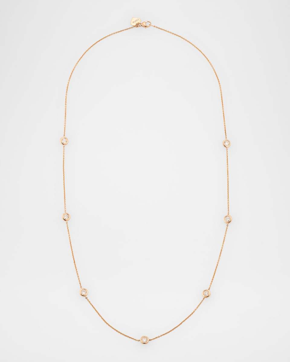 Sparkle 18K Rose Gold Dot Diamond Necklace