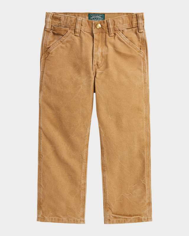 Boy's Canvas Utility Pants W/ Archival Patch, Size 8-