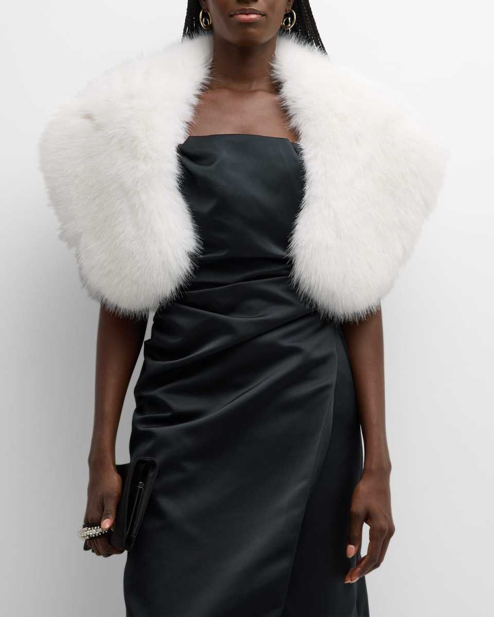 Short Faux Fur Shawl