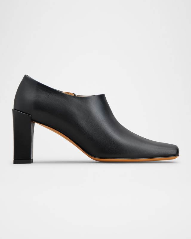 Leather Low-Cut Ankle Booties