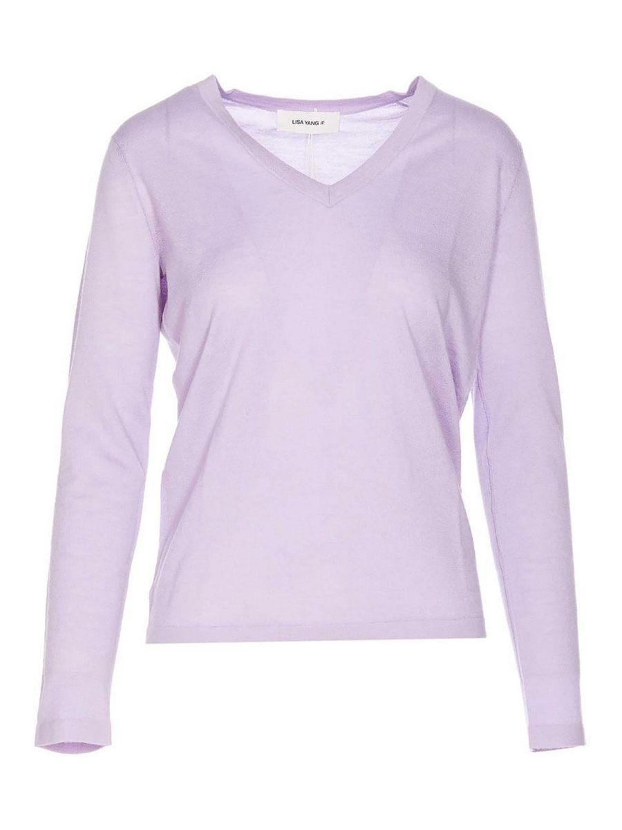 Lisa Yang Pull Col Rond - Violet