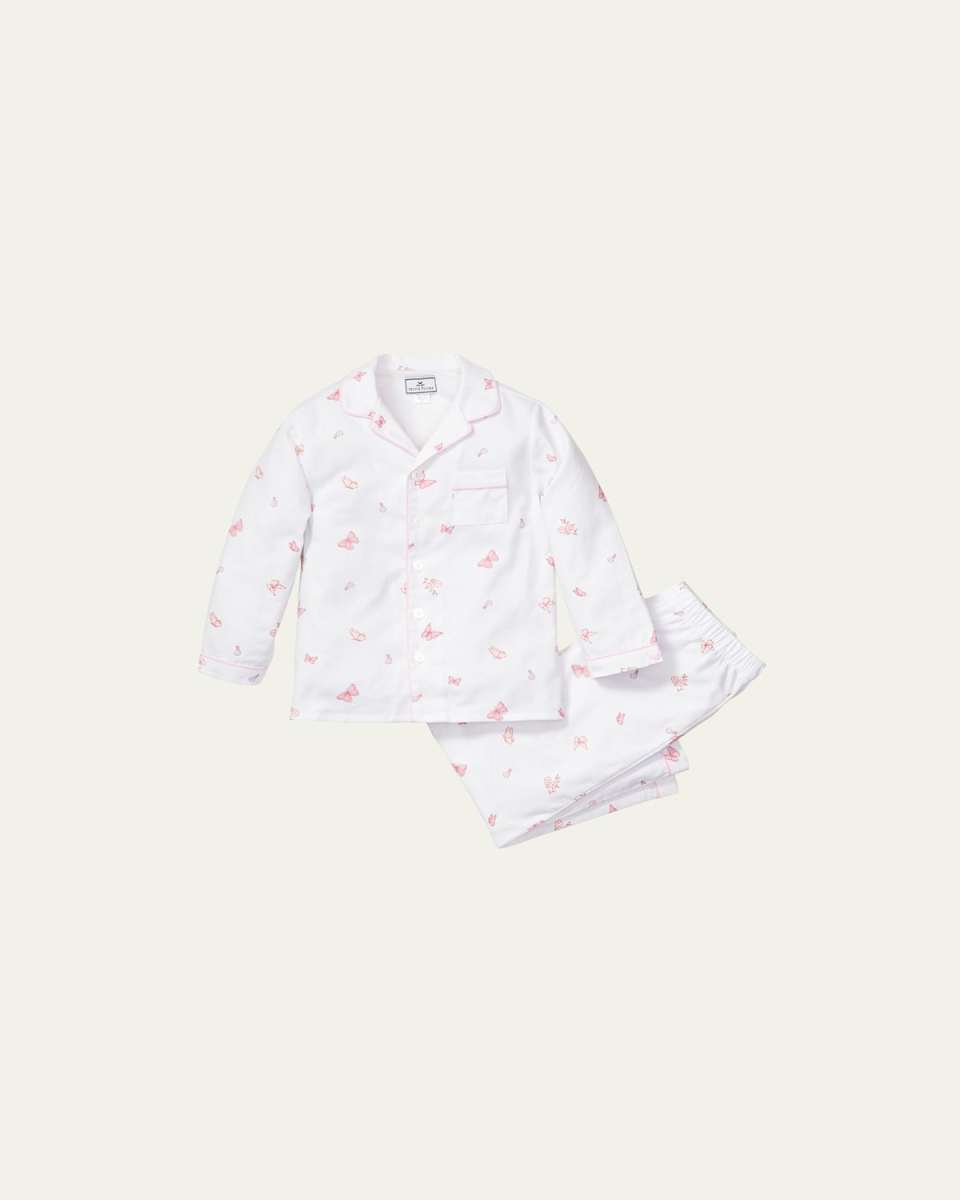 Girl's Butterfly 2-Piece Pajama Set, Size 6M-14
