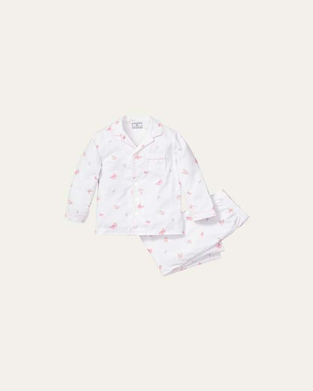 Girl's Butterfly 2-Piece Pajama Set, Size 6M-14