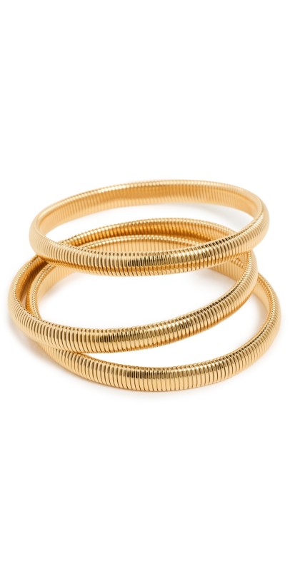 Luv Aj Mini Flex Chain Bracelet Set of 3 Gold