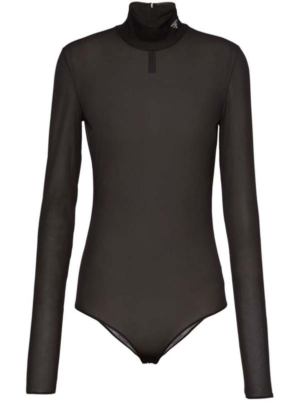 Gazar triangle-logo bodysuit