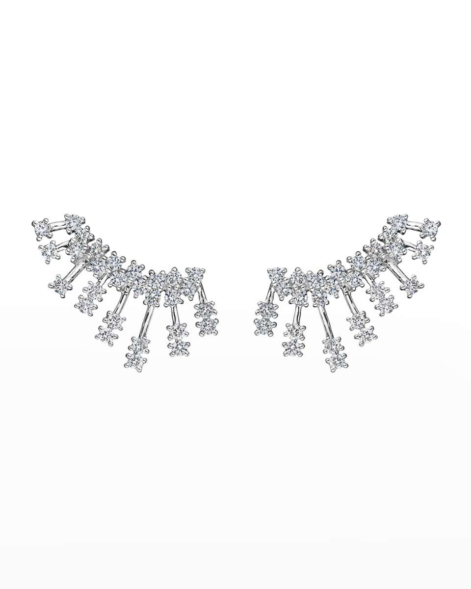 18K Luminus White Gold Earrings with VS-GH Diamonds, 0.67tcw