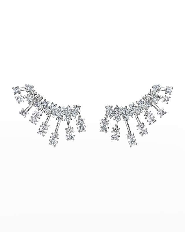 18K Luminus White Gold Earrings with VS-GH Diamonds, 0.67tcw