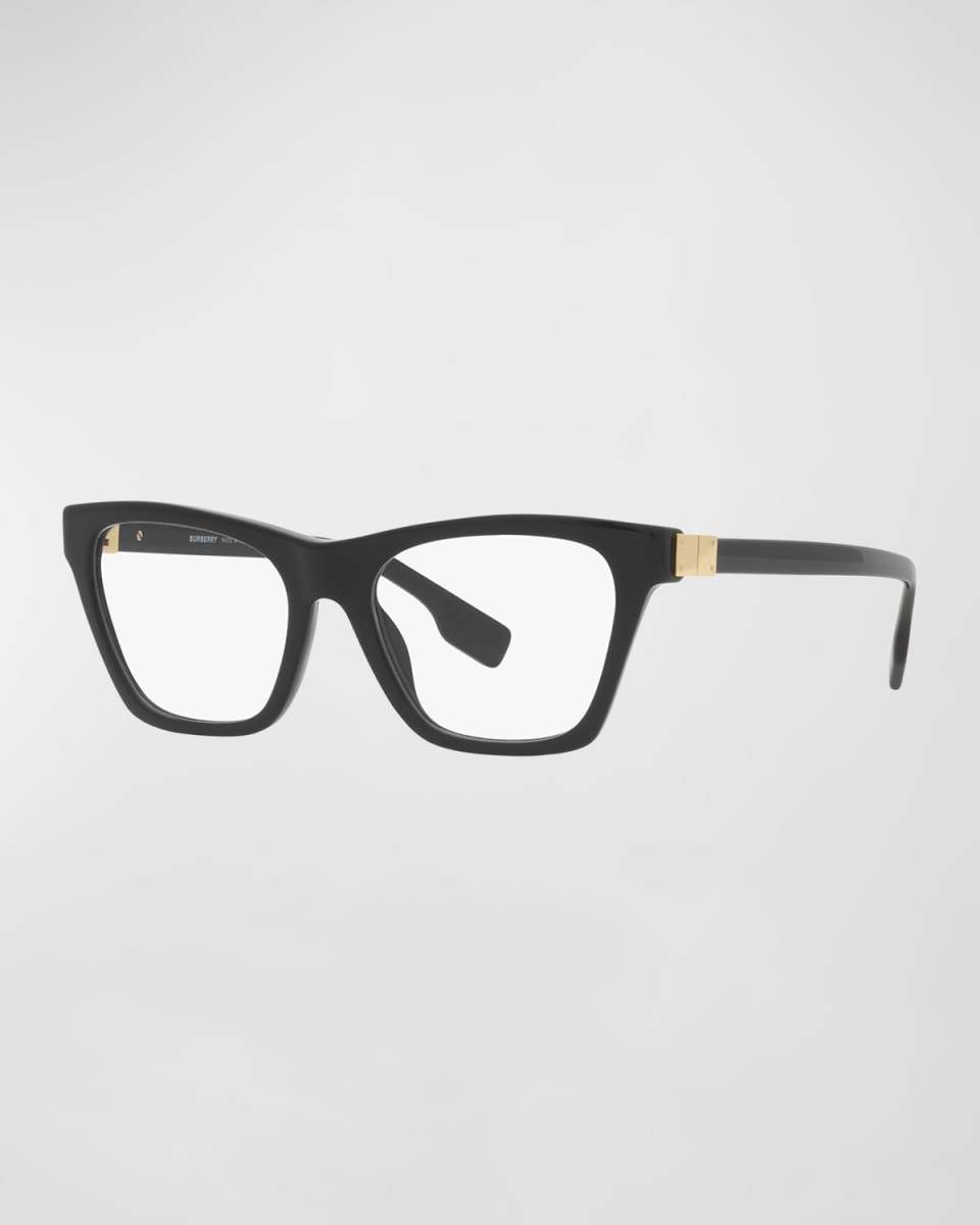 Golden Hinge Square Acetate Optical Glasses