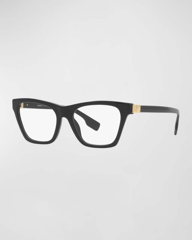 Golden Hinge Square Acetate Optical Glasses