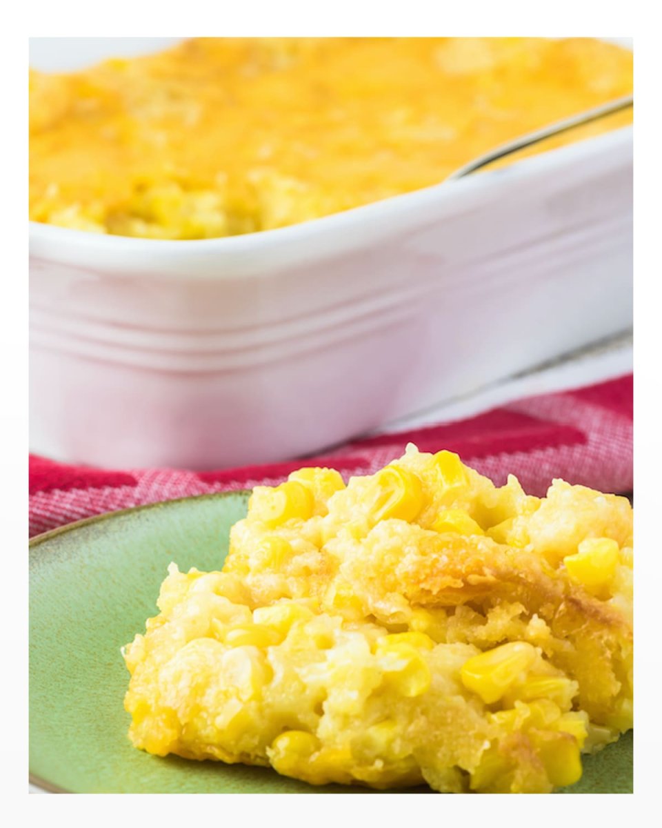 Bourbon Cream Corn Casserole, Serves 4-6