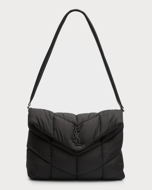 Lou Puffer Small YSL Crossbody Bag in Quilted Nylon