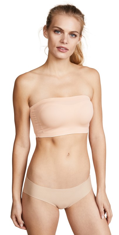 Fashion Forms Laser Cut Bandeau Bra Almond