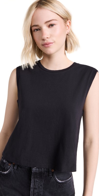 AMO Sleeveless Babe Tee Vintage Black