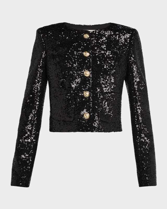 Randi Cropped Sequin Jacket