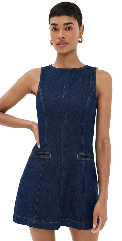 Reformation Citron Denim Mini Dress Marion