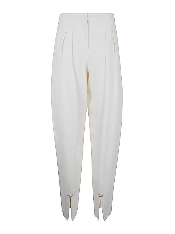 Mugler Pantalons Décontractés - Blanc