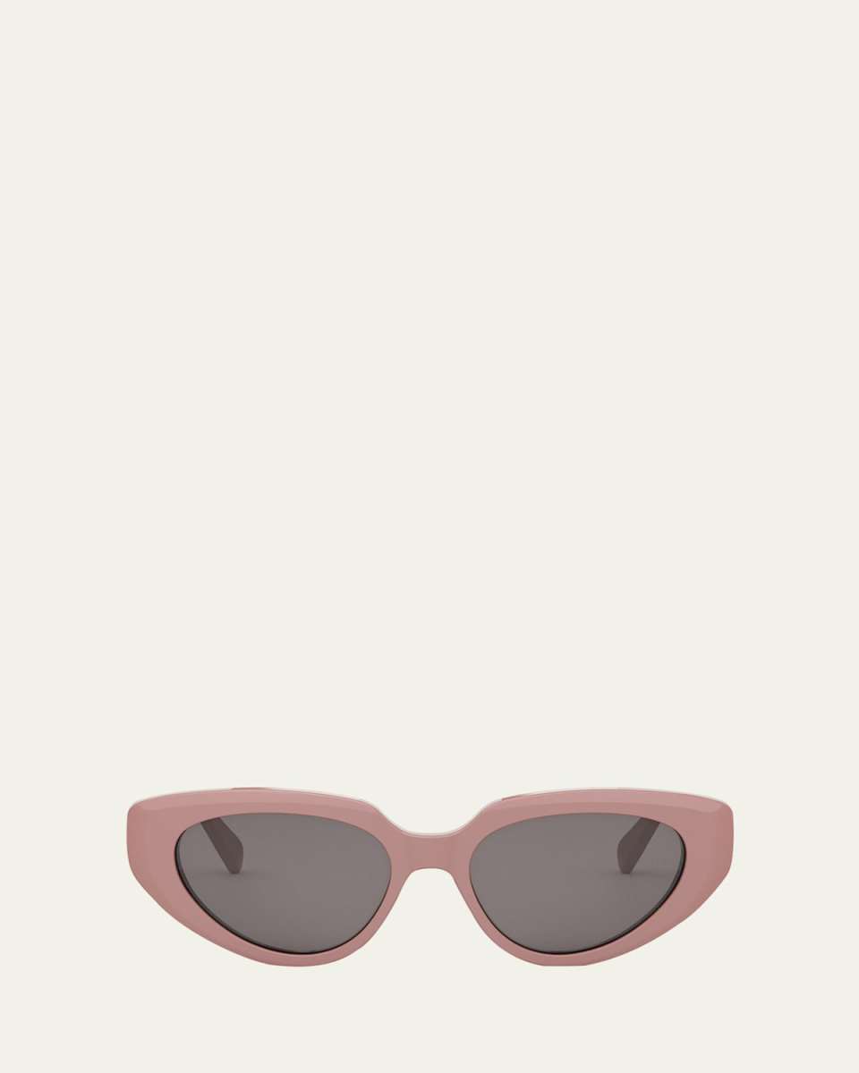 Bold 3 Dots Acetate Cat-Eye Sunglasses